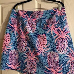 Lilly Pulitzer Pink & Blue Pineapple Print Women's Skirt